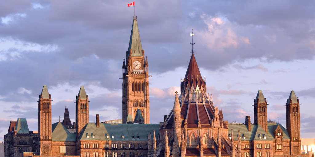 The Parliament building in Ottawa, Canada